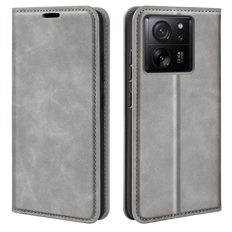 Retro-skin Magnetic Suction Leather Phone Case, For Xiaomi 13T