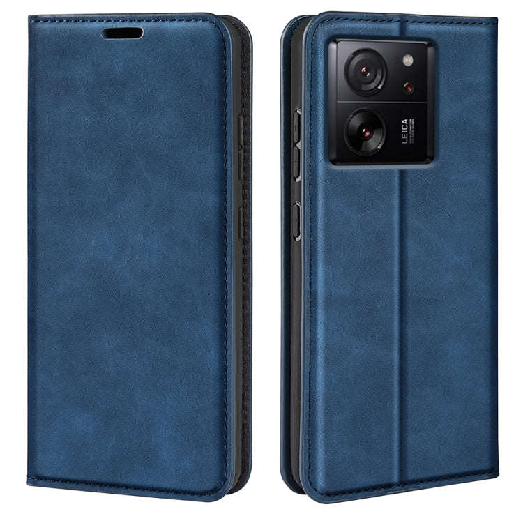Retro-skin Magnetic Suction Leather Phone Case, For Xiaomi 13T