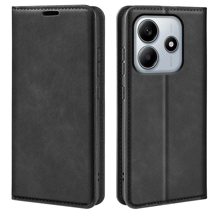 Retro-skin Magnetic Suction Leather Phone Case, For Xiaomi Redmi Note 14 Pro 4G, For Redmi Note 1...