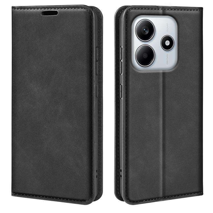 Retro-skin Magnetic Suction Leather Phone Case, For Xiaomi Redmi Note 14 Pro 4G, For Redmi Note 1...