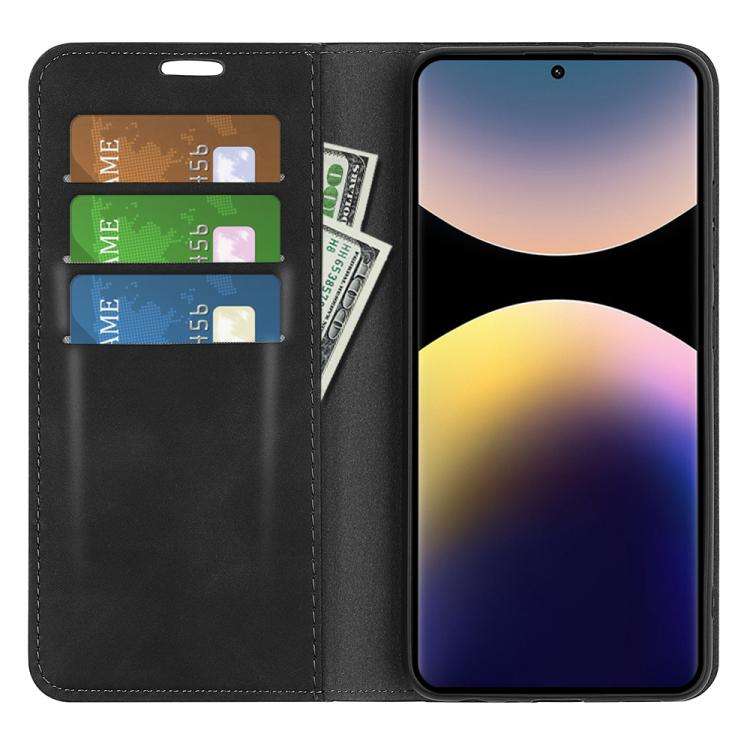 Retro-skin Magnetic Suction Leather Phone Case, For Xiaomi Redmi Note 14 Pro 4G, For Redmi Note 1...