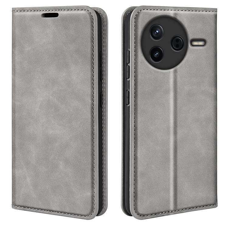 Retro-skin Magnetic Suction Leather Phone Case, For Redmi K80 / Poco F7 Pro