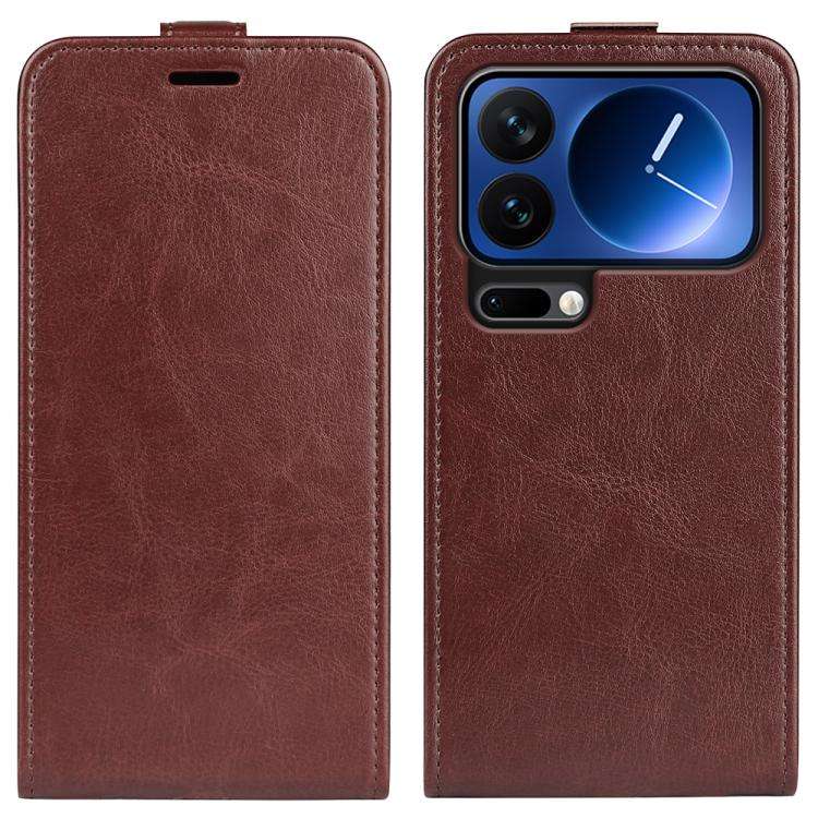 R64 Texture Single Vertical Flip Leather Phone Case, For Xiaomi 18 Pro Max 5G, For Xiaomi 18 Pro ...