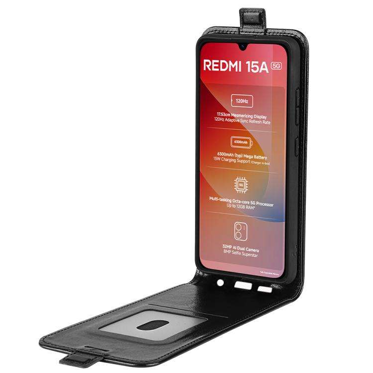 R64 Texture Single Vertical Flip Leather Phone Case, For Redmi 15a 5G, For Xiaomi 17T, For Xiaomi...