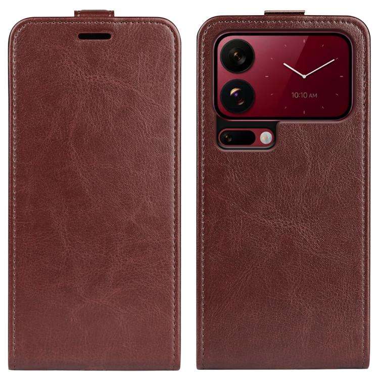 R64 Texture Single Vertical Flip Leather Phone Case, For Xiaomi 18 Pro Max 5G, For Xiaomi 18 Pro ...