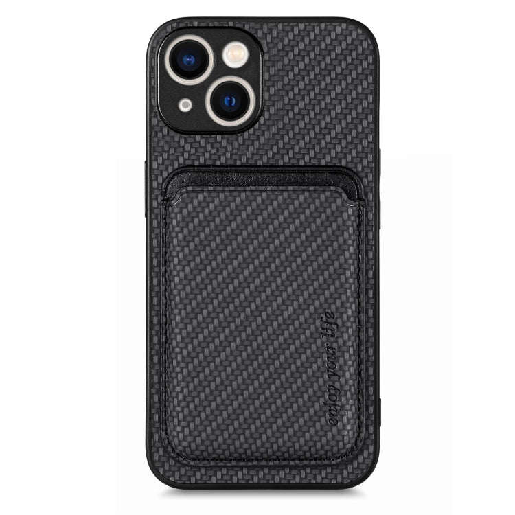 Carbon Fiber Leather Card Magsafe Phone Case, For iPhone 15 Pro Max, For iPhone 15 Pro, For iPhon...