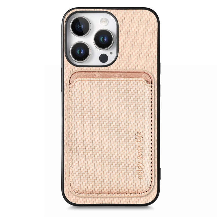 Carbon Fiber Leather Card Magsafe Phone Case, For iPhone 17e / 16e, For iPhone 17 Pro Max, For iP...