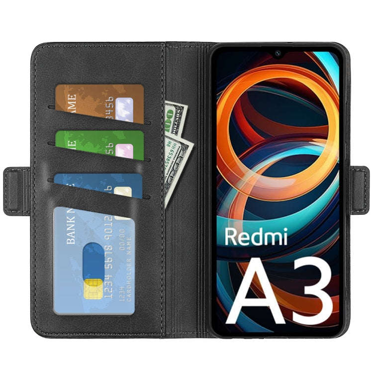 Dual-side Magnetic Buckle Horizontal Flip Leather Phone Case, For Xiaomi Redmi A3, For Xiaomi Red...