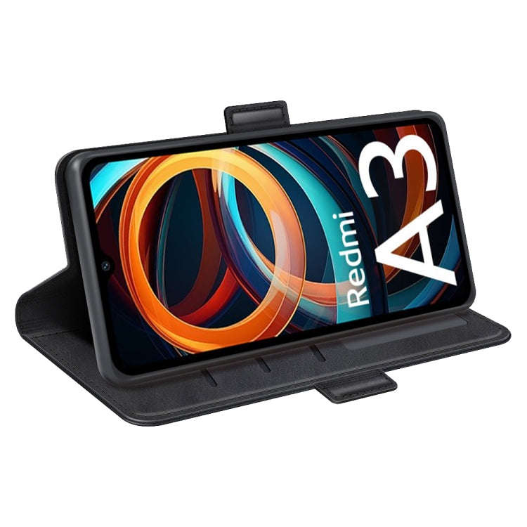 Dual-side Magnetic Buckle Horizontal Flip Leather Phone Case, For Xiaomi Redmi A3, For Xiaomi Red...
