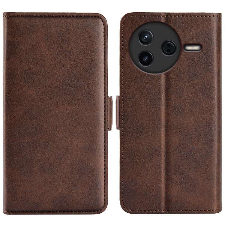 Dual-side Magnetic Buckle Horizontal Flip Leather Phone Case, For Redmi K80 / Poco F7 Pro