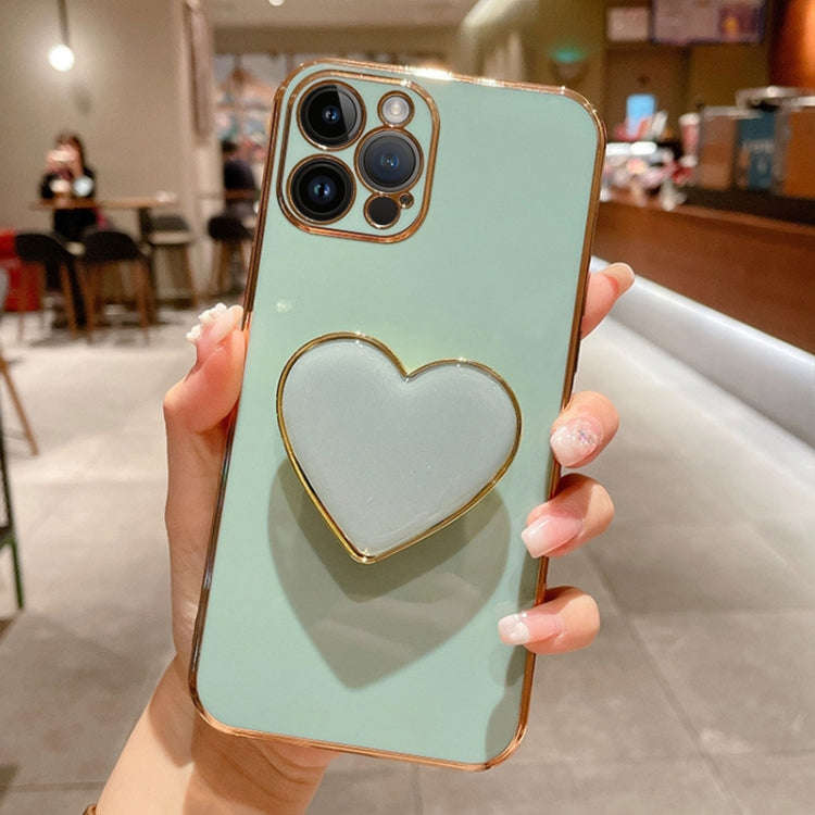 Electroplating Love Heart Holder TPU Phone Case, For iPhone 14 Pro Max, For iPhone SE 2022 / 2020...