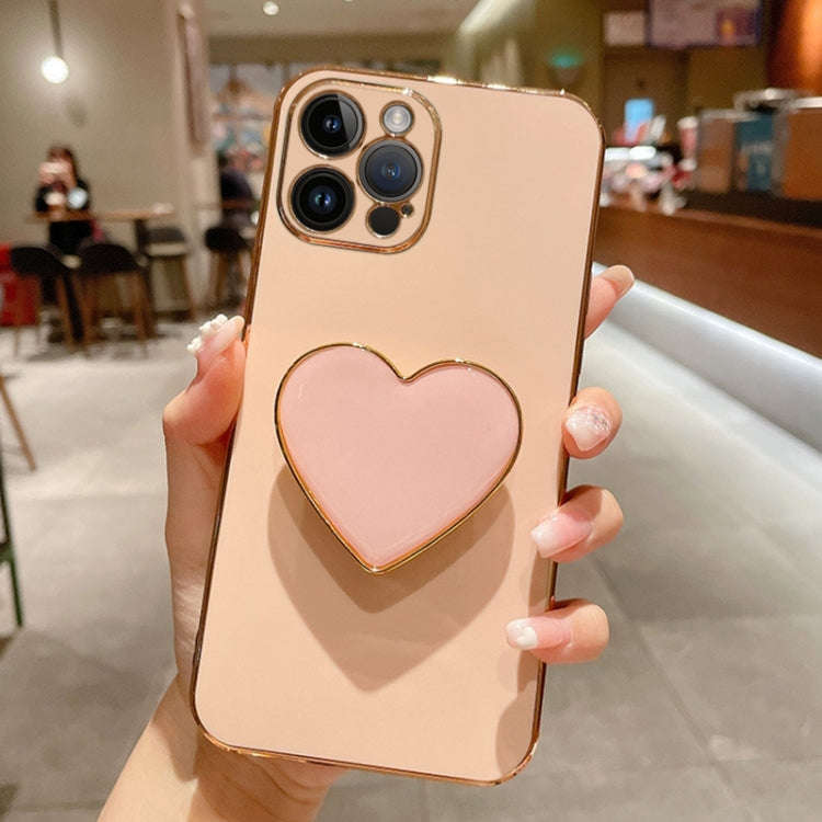 Electroplating Love Heart Holder TPU Phone Case, For iPhone 14 Pro Max, For iPhone SE 2022 / 2020...