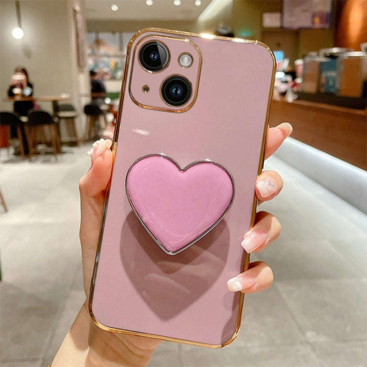 Electroplating Love Heart Holder TPU Phone Case, For iPhone 14 Pro Max, For iPhone SE 2022 / 2020...