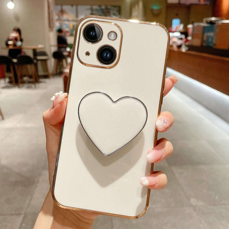 Electroplating Love Heart Holder TPU Phone Case, For iPhone 14 Pro Max, For iPhone SE 2022 / 2020...