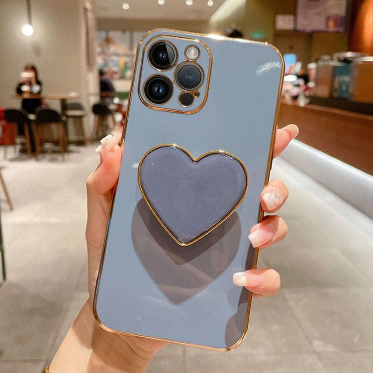 Electroplating Love Heart Holder TPU Phone Case, For iPhone 14 Pro Max, For iPhone SE 2022 / 2020...