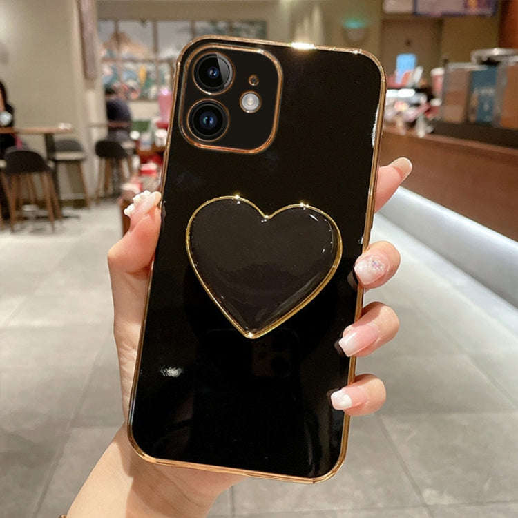 Electroplating Love Heart Holder TPU Phone Case, For iPhone 14 Pro Max, For iPhone SE 2022 / 2020...