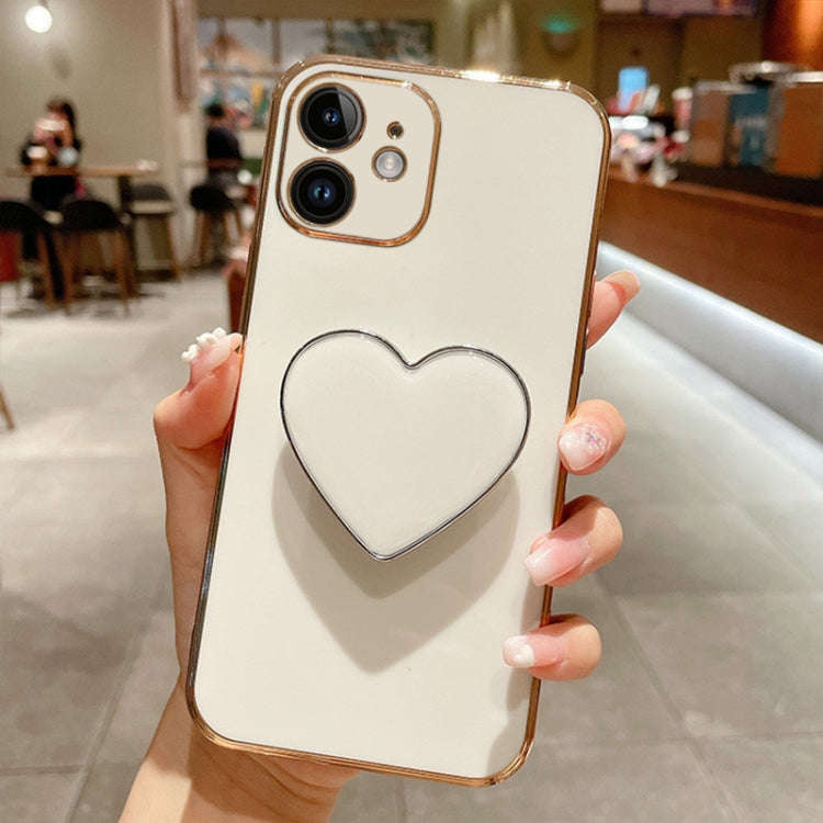 Electroplating Love Heart Holder TPU Phone Case, For iPhone 14 Pro Max, For iPhone SE 2022 / 2020...
