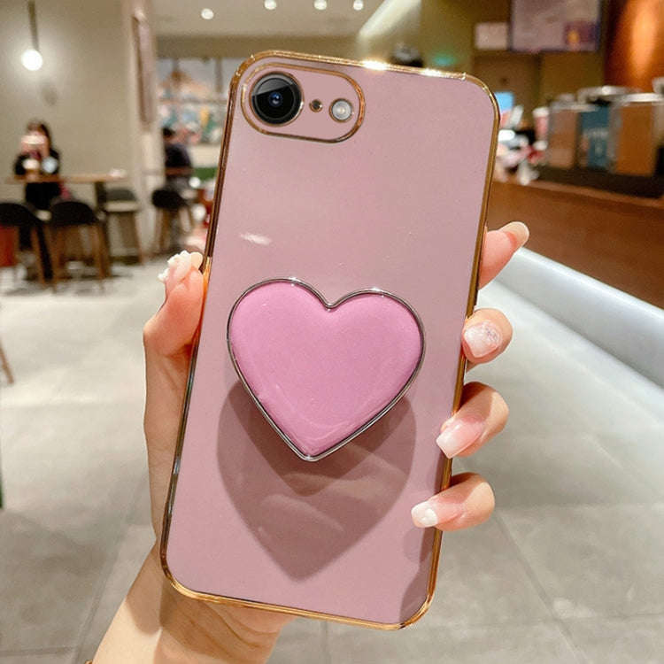 Electroplating Love Heart Holder TPU Phone Case, For iPhone 14 Pro Max, For iPhone SE 2022 / 2020...