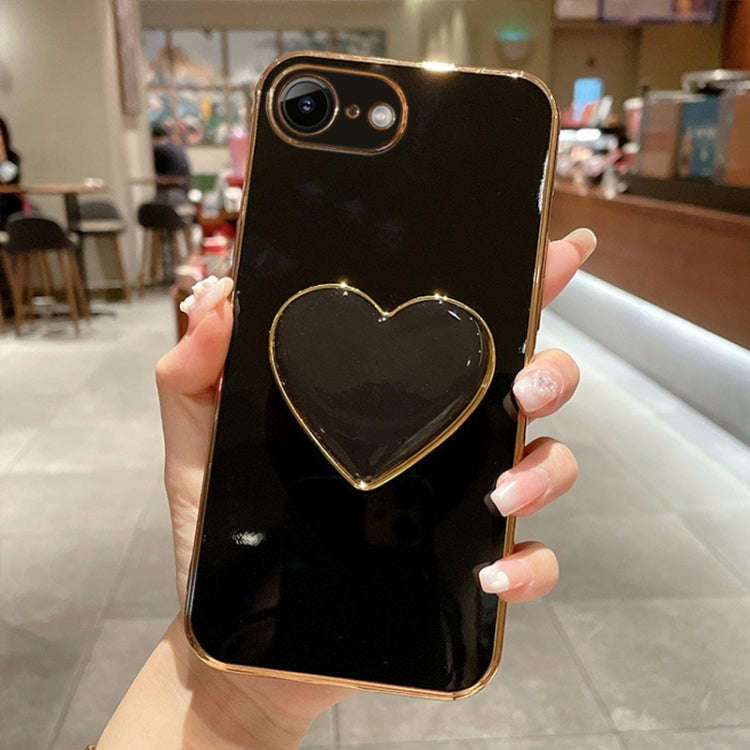 Electroplating Love Heart Holder TPU Phone Case, For iPhone 14 Pro Max, For iPhone SE 2022 / 2020...