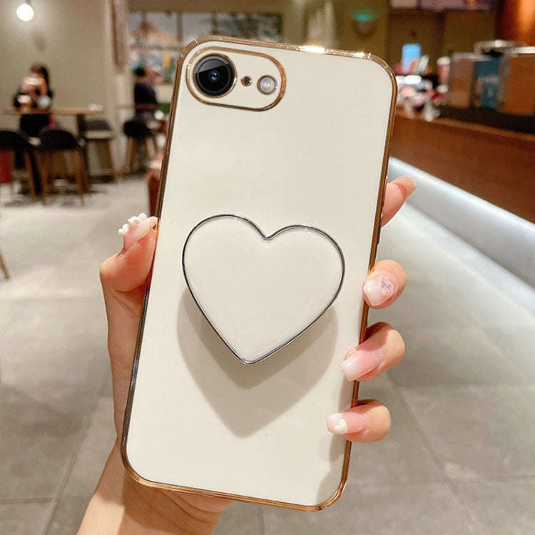 Electroplating Love Heart Holder TPU Phone Case, For iPhone 14 Pro Max, For iPhone SE 2022 / 2020...