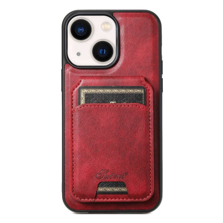 Suteni H15 MagSafe Oil Eax Leather Detachable Wallet Back Phone Case, For iPhone 16 Plus, For iPh...