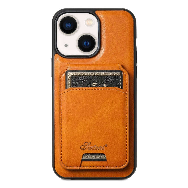 Suteni H15 MagSafe Oil Eax Leather Detachable Wallet Back Phone Case, For iPhone 16 Plus, For iPh...