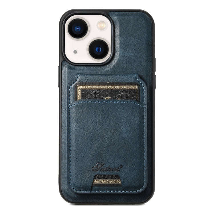 Suteni H15 MagSafe Oil Eax Leather Detachable Wallet Back Phone Case, For iPhone 16 Plus, For iPh...