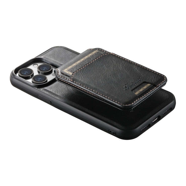 Suteni H15 MagSafe Oil Eax Leather Detachable Wallet Back Phone Case, For iPhone 14 Pro Max, For ...