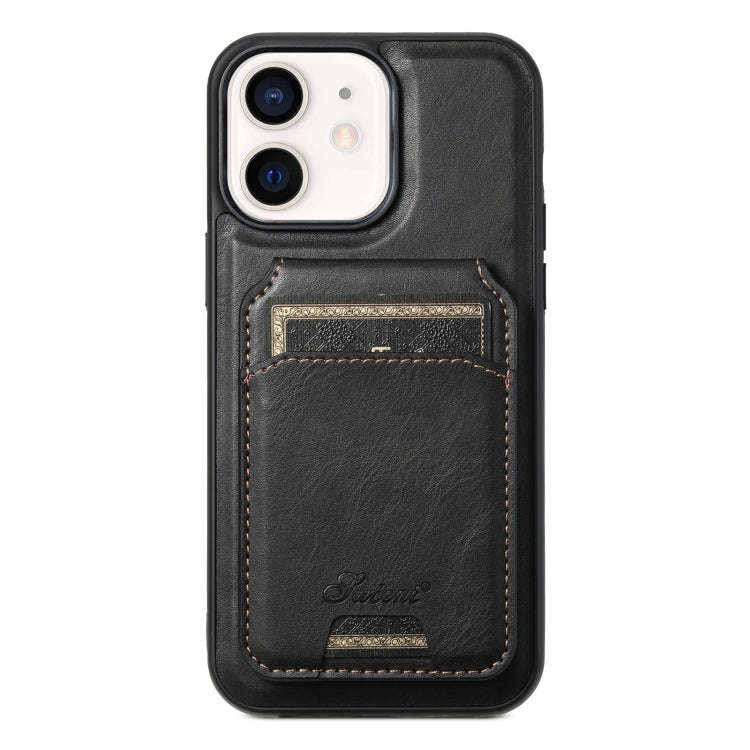 Suteni H15 MagSafe Oil Eax Leather Detachable Wallet Back Phone Case, For iPhone 14 Pro Max, For ...