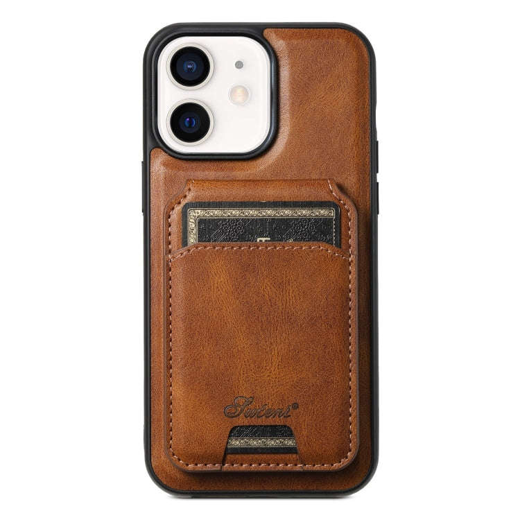 Suteni H15 MagSafe Oil Eax Leather Detachable Wallet Back Phone Case, For iPhone 14 Pro Max, For ...
