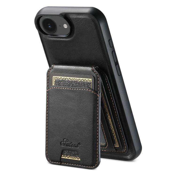 Suteni H15 MagSafe Oil Eax Leather Detachable Wallet Back Phone Case, For iPhone 14 Pro Max, For ...