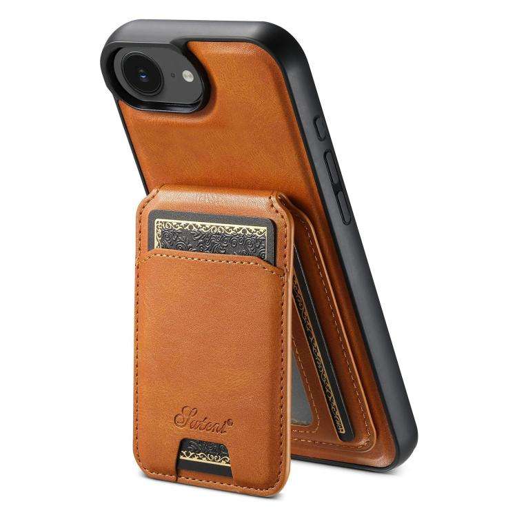 Suteni H15 MagSafe Oil Eax Leather Detachable Wallet Back Phone Case, For iPhone 14 Pro Max, For ...