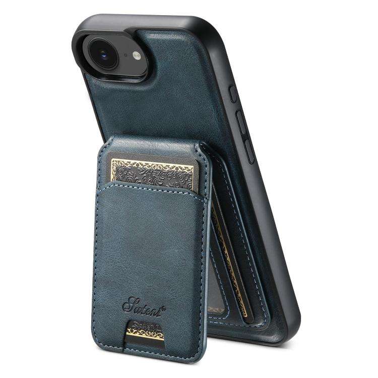 Suteni H15 MagSafe Oil Eax Leather Detachable Wallet Back Phone Case, For iPhone 14 Pro Max, For ...