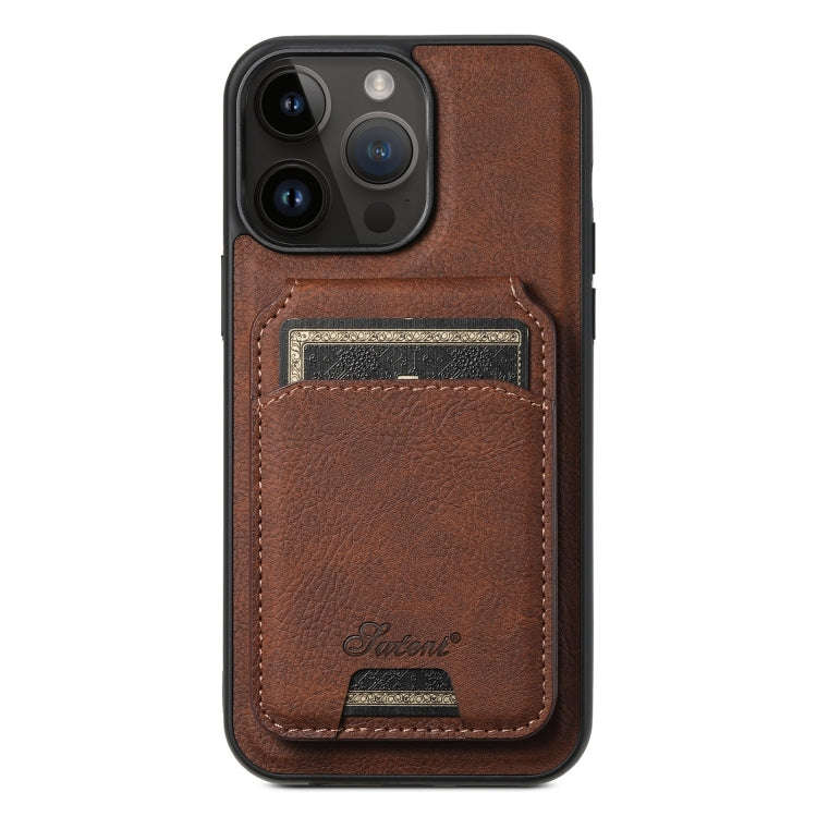 Suteni H16 Litchi Texture Leather Detachable Wallet Back Phone Case, For iPhone 12 Pro, For iPhon...