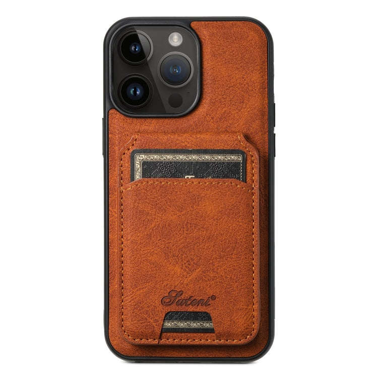 Suteni H16 Litchi Texture Leather Detachable Wallet Back Phone Case, For iPhone 12 Pro, For iPhon...