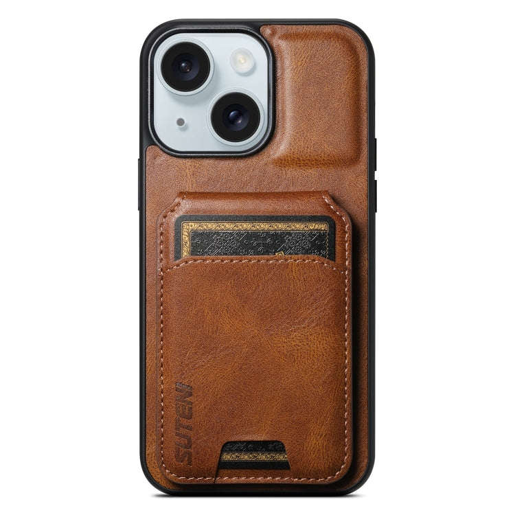 Suteni H02 Leather Wallet Stand Back Phone Case, For iPhone 18, For iPhone 18 Pro, For iPhone 18 ...
