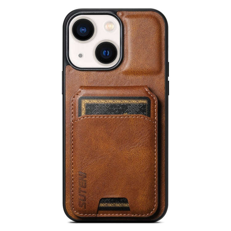 Suteni H02 Leather Wallet Stand Back Phone Case, For iPhone 18, For iPhone 18 Pro, For iPhone 18 ...
