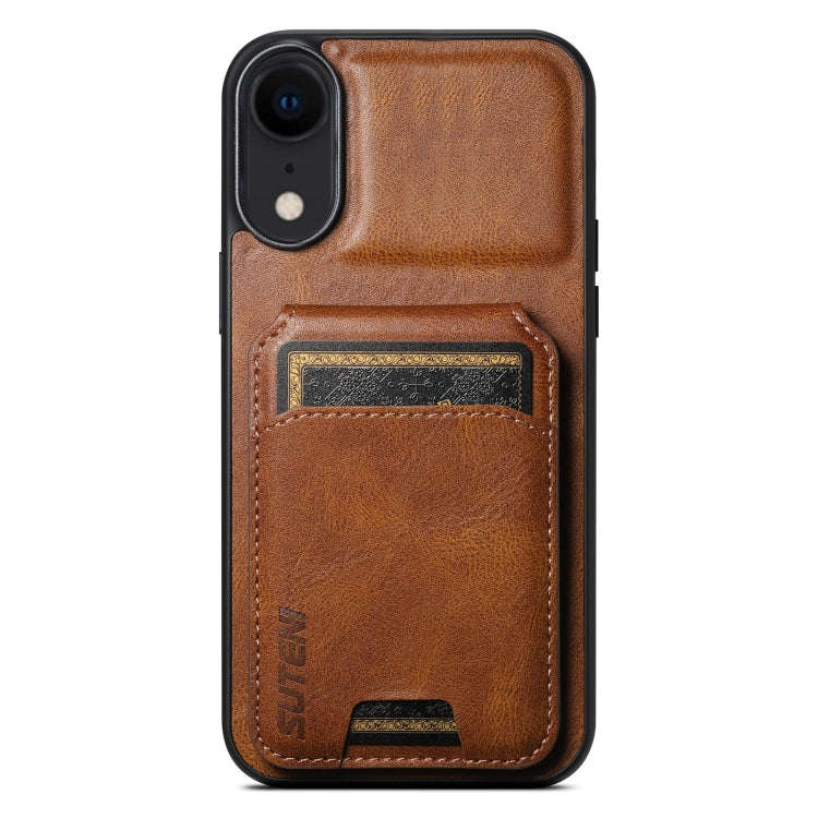 Suteni H02 Leather Wallet Stand Back Phone Case, For iPhone 14, For iPhone 14 Pro, For iPhone 14 ...