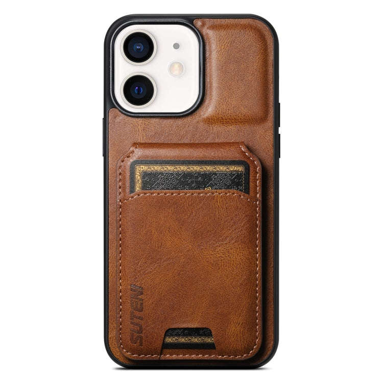 Suteni H02 Leather Wallet Stand Back Phone Case, For iPhone 14, For iPhone 14 Pro, For iPhone 14 ...