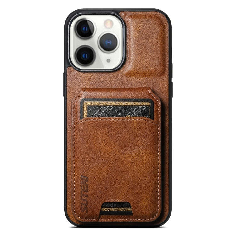 Suteni H02 Leather Wallet Stand Back Phone Case, For iPhone 14, For iPhone 14 Pro, For iPhone 14 ...