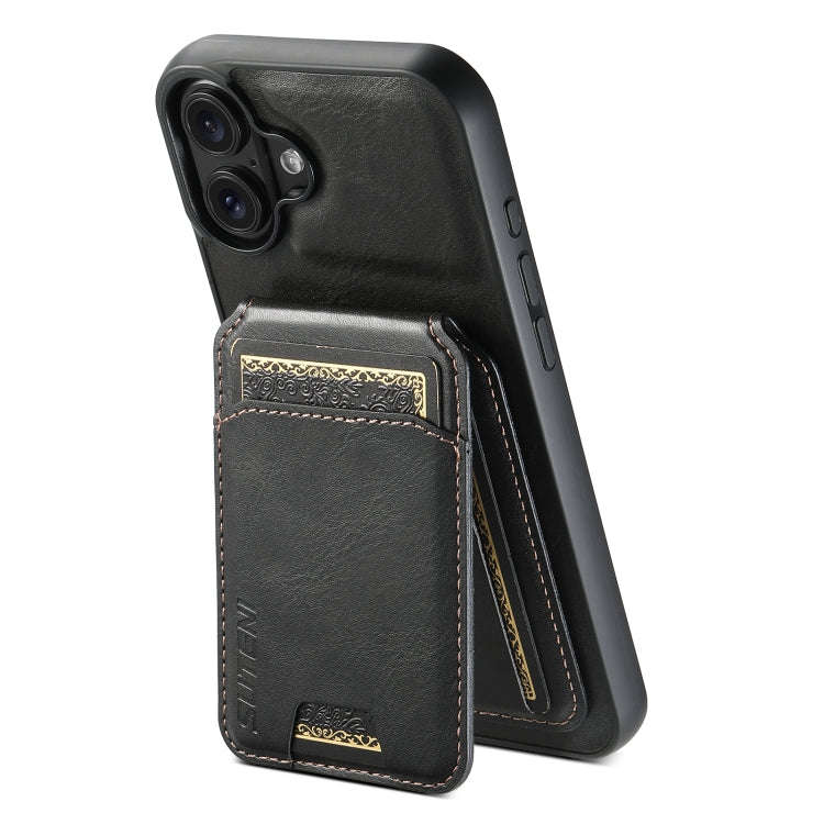 Suteni H02 Leather Wallet Stand Back Phone Case, For iPhone 18, For iPhone 18 Pro, For iPhone 18 ...