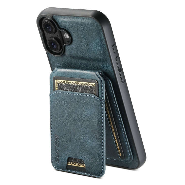Suteni H02 Leather Wallet Stand Back Phone Case, For iPhone 18, For iPhone 18 Pro, For iPhone 18 ...