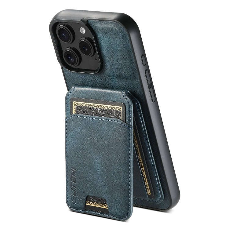Suteni H02 Leather Wallet Stand Back Phone Case, For iPhone 18, For iPhone 18 Pro, For iPhone 18 ...