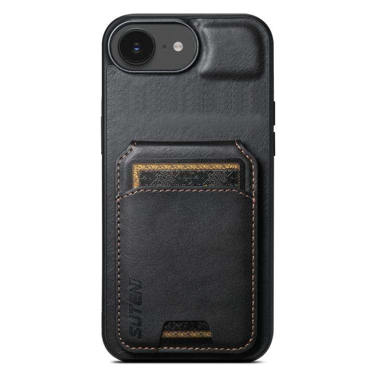 Suteni H02 Leather Wallet Stand Back Phone Case, For iPhone 14, For iPhone 14 Pro, For iPhone 14 ...