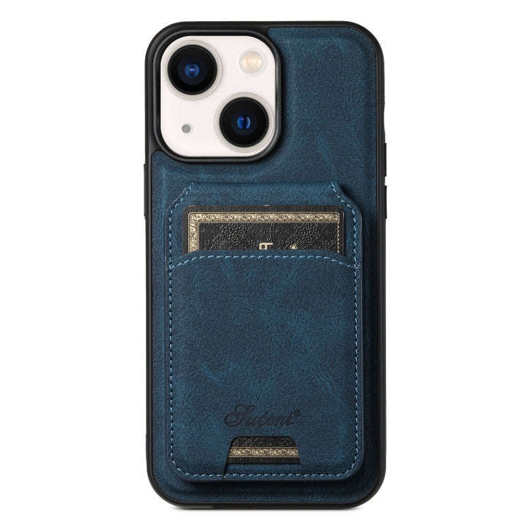 Suteni H17 Litchi Texture Leather MagSafe Detachable Wallet Phone Case, For iPhone 15 Pro, For iP...