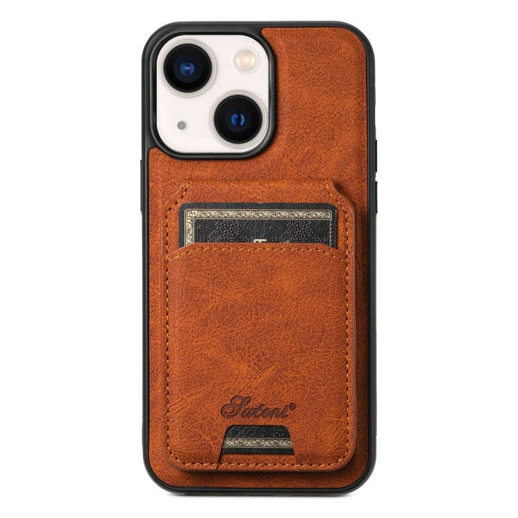 Suteni H17 Litchi Texture Leather MagSafe Detachable Wallet Phone Case, For iPhone 15 Pro, For iP...