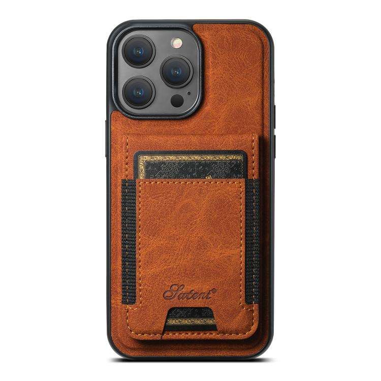 Suteni H17 Litchi Texture Leather MagSafe Detachable Wallet Phone Case, For iPhone 12 Pro, For iP...
