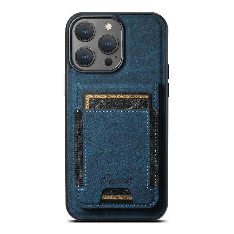 Suteni H17 Litchi Texture Leather MagSafe Detachable Wallet Phone Case, For iPhone 12 Pro, For iP...