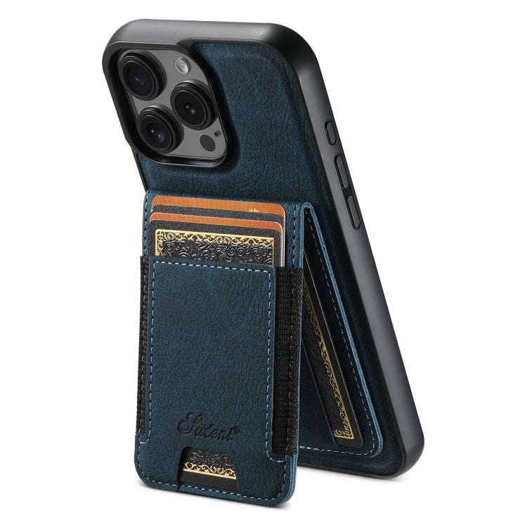 Suteni H17 Litchi Texture Leather MagSafe Detachable Wallet Phone Case, For iPhone 18, For iPhone...