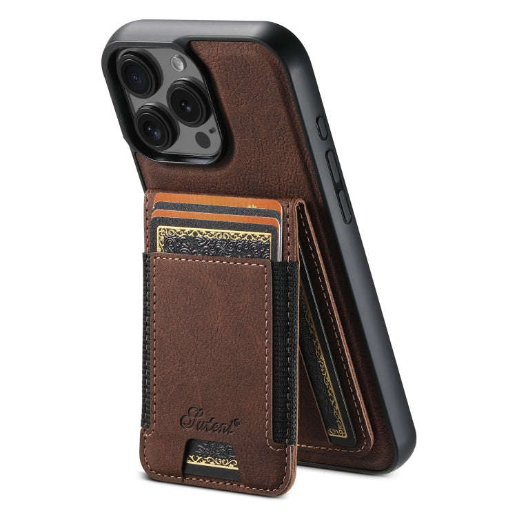 Suteni H17 Litchi Texture Leather MagSafe Detachable Wallet Phone Case, For iPhone 18, For iPhone...